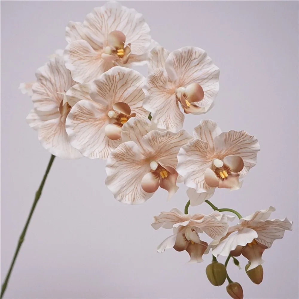 9-Head Artificial Phalaenopsis Orchid Silk Flower Stem 98cm Artificial Silk Flower Axl