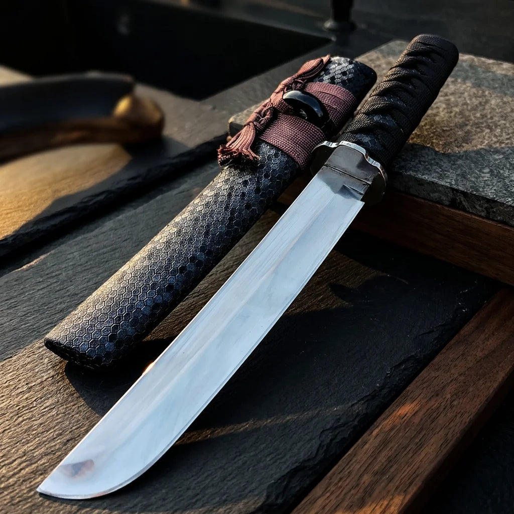 Hand-Forged Japanese Cleaver Kitchen Knife with Sheath Kitchen Cleaver Knife Axl