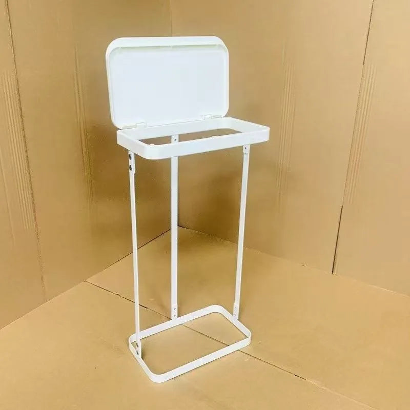 Modern Square Trash Can with Lid – Iron Waste Bin Rack Waste Bin Rack Axl