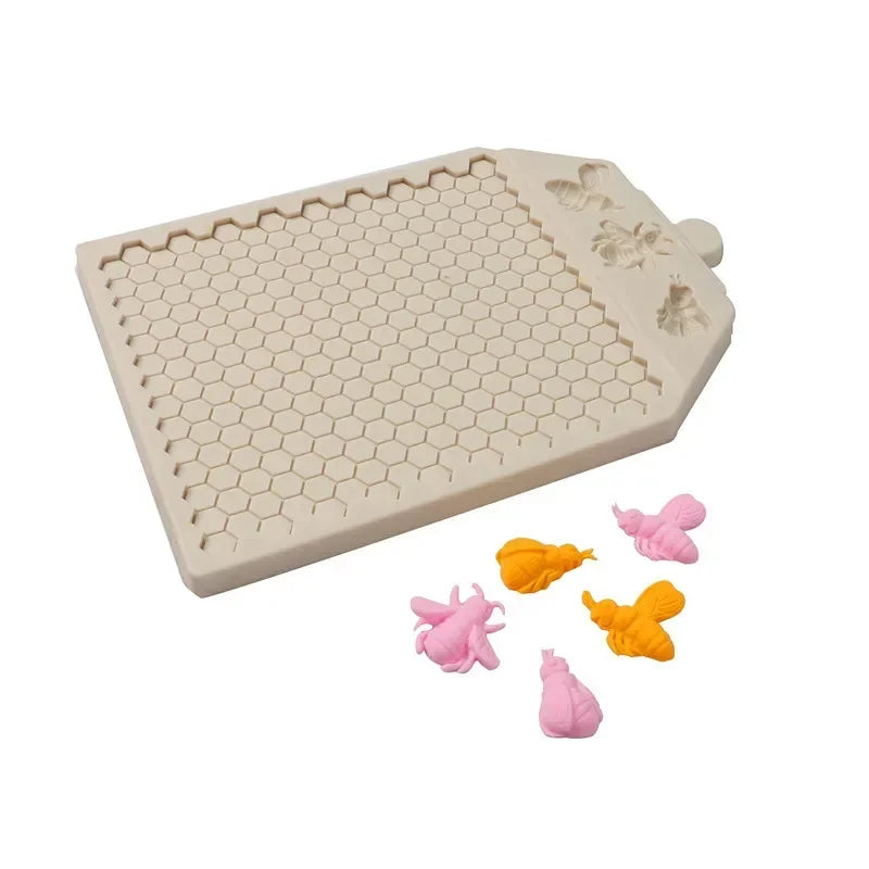 Honeycomb Bee Silicone Mold – Fondant Chocolate Baking Mould Silicone Baking Mold Axl