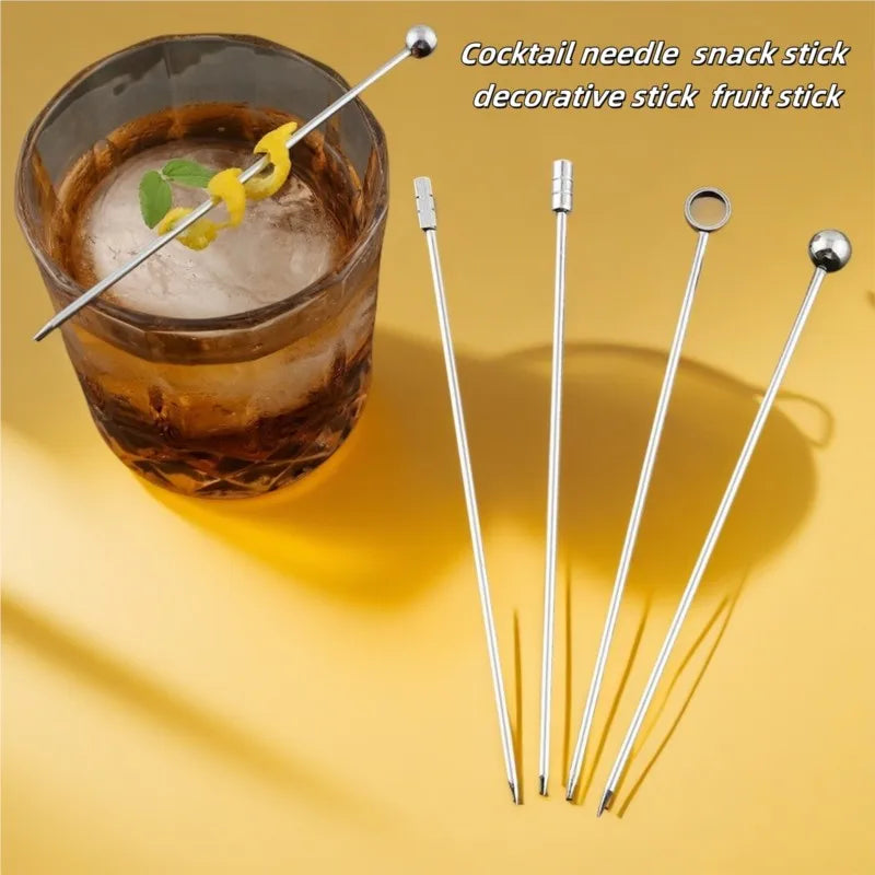 Stainless Steel 304 Cocktail Picks – Fruit Skewer Set 10/50/100 Cocktail Picks Axl