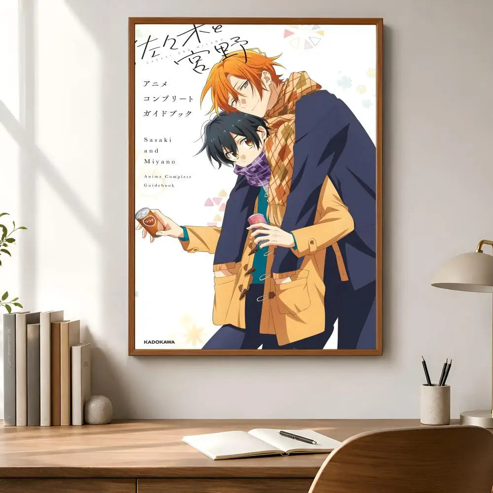 Sasaki and Miyano Anime Poster – Waterproof Peel-and-Stick PVC Anime Wall Poster Axl