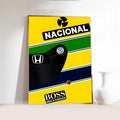 Senna F1 Helmet World Champion Poster – Wall Art Sticker Wall Art Poster Axl z10 40x60cm No Frame