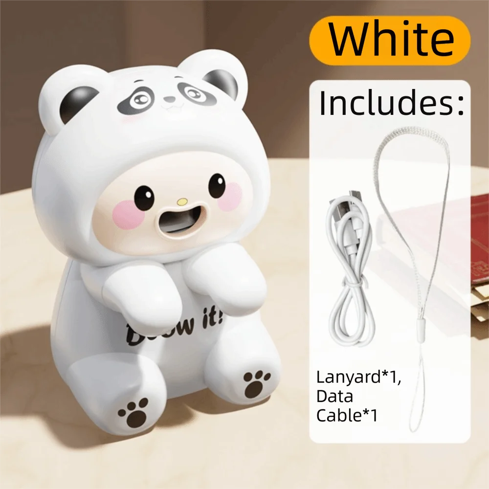 Cartoon Frog USB Food Cooling Fan – Portable & Rechargeable Baby Food Cooling Fan Axl White