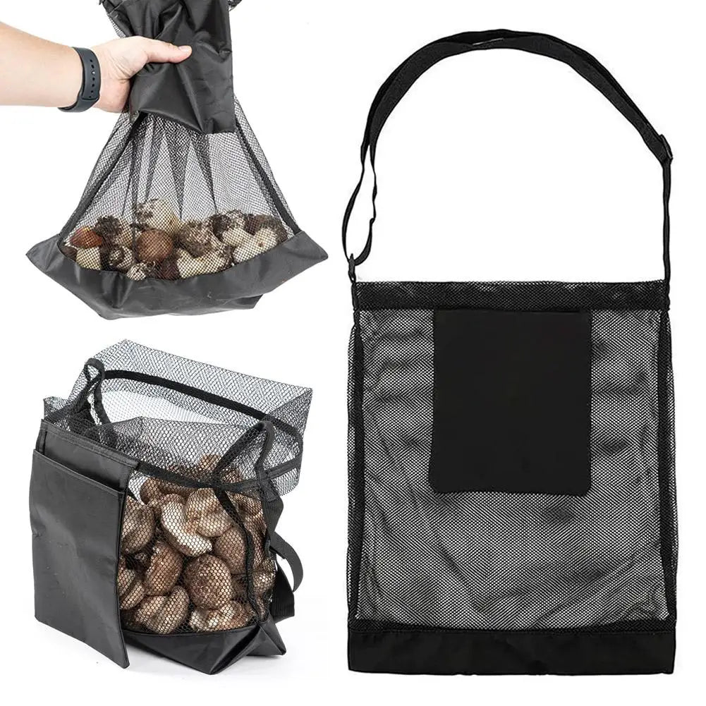 Mushroom Foraging Mesh Bag with Adjustable Shoulder Strap Foraging Harvest Bag Axl