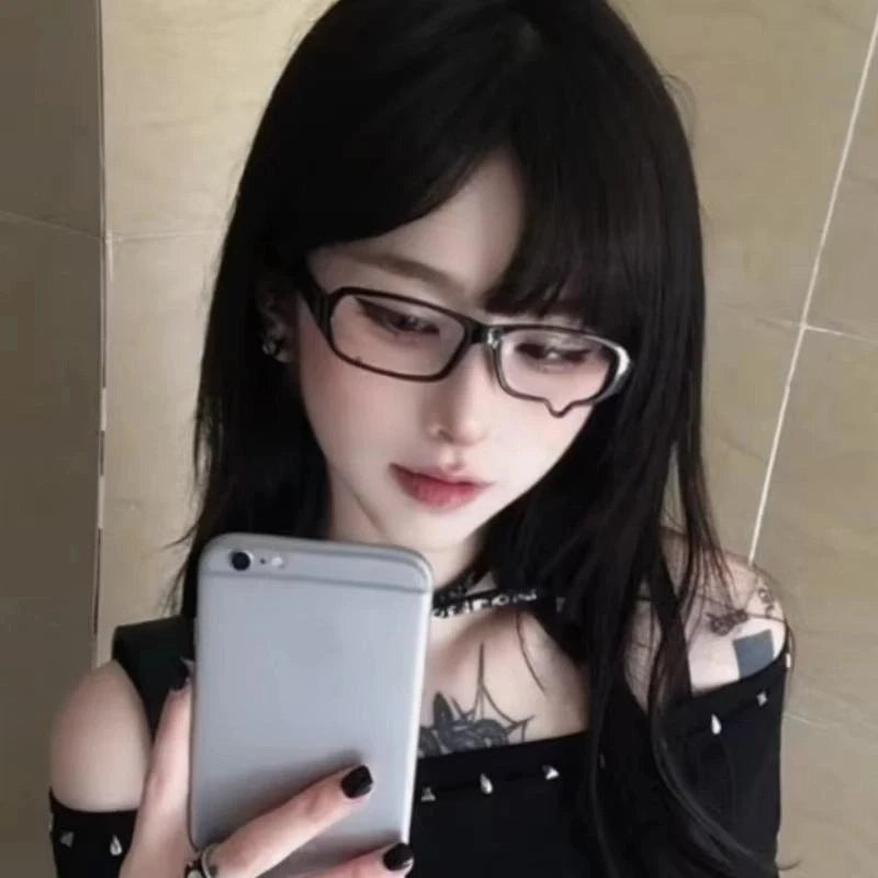Y2K Anime Crying Tears Glasses Frame | Kawaii Cosplay Accessory Cosplay Glasses Frame Axl