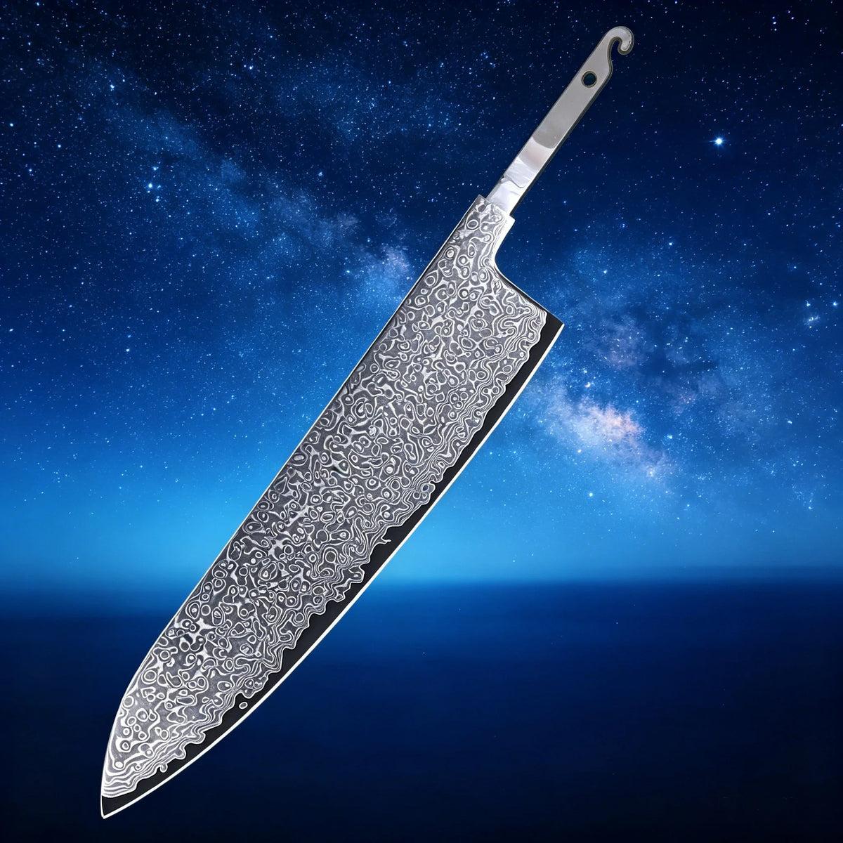 Hand-Forged Damascus Steel Unfinished Cleaver Blade Blank Knife Making Blank Axl Chef Blade