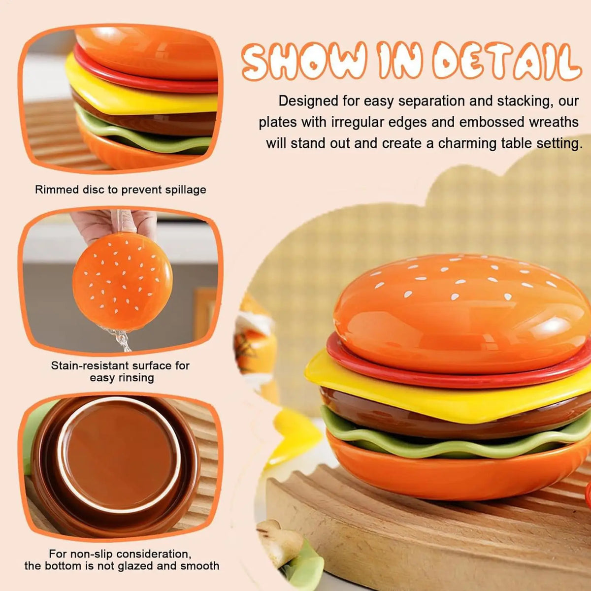 Stackable Condiment Bowls Set of 6 – Dipping Sauce Plates Condiment Dipping Bowls Axl