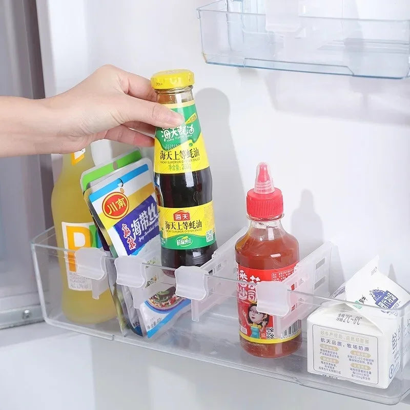 Fridge Door Organizer Dividers – Adjustable Telescopic Partition Set Fridge Door Organizer Axl
