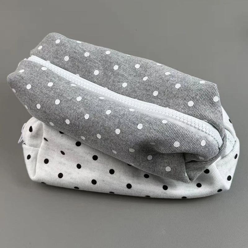 Polka Dot Pencil Case – Large Capacity Soft Touch Pen Bag Pencil Case Axl