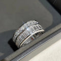 Huitan Double Layer CZ Ring – Sparkling Women's Wedding Band CZ Fashion Ring Axl A182 10