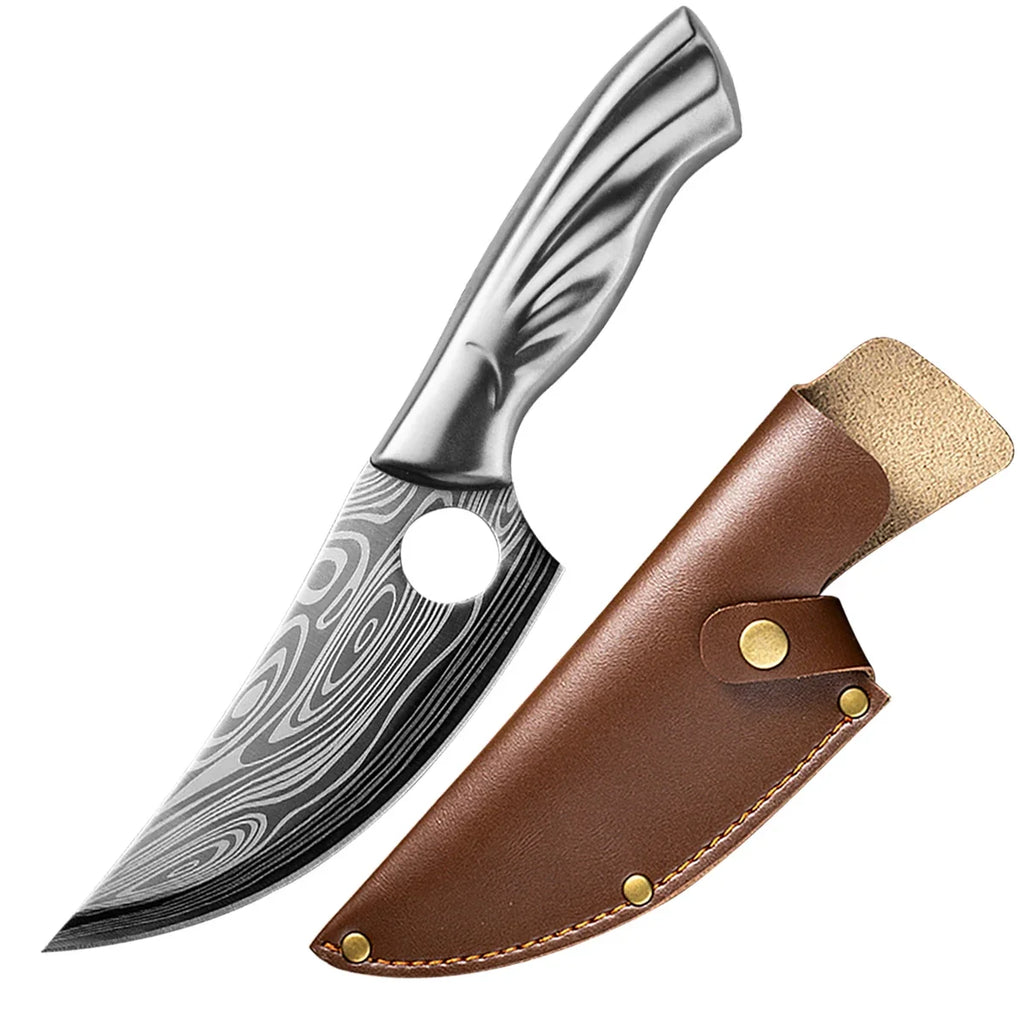 5.5-Inch 5CR15 Stainless Steel Kitchen Cleaver & Meat Knife Kitchen Cleaver Knife Axl 1pcs C