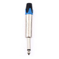 6.35mm Mono Audio Plug with Mute Function | Metal Jack Connector Audio Jack Connector Axl Blue