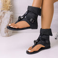 Women's Flat Slip-On Sandals | Casual Canvas Summer Sandals Flat Sandals Axl 43 black
