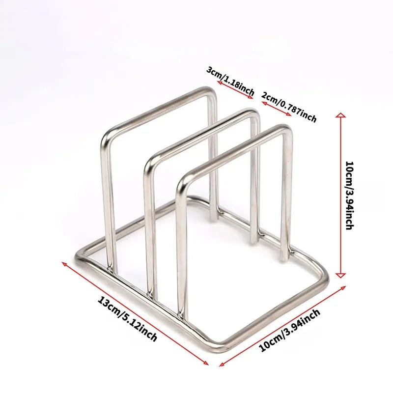 2-Pack Stainless Steel Kitchen Organizer – Lid & Cutting Board Rack Kitchen Storage Rack Axl