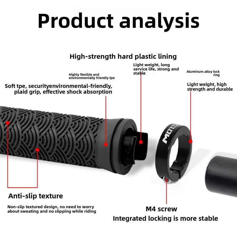 Ergonomic MTB Bike Handlebar Grips – Non-Slip Lock-On Pair Bike Handlebar Grips Axl