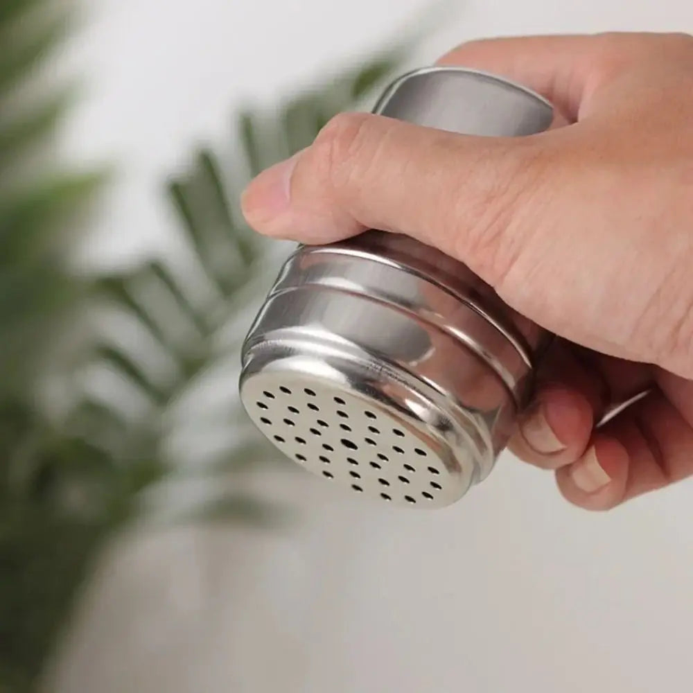 Stainless Steel Spice Shaker – Rotating Lid Salt & Pepper Jar Spice Shaker Jar Axl