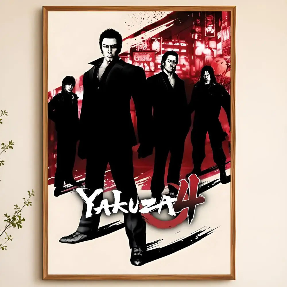 Yakuza Game Poster – Waterproof Self-Adhesive HD Wall Art Wall Art Poster Axl White06 50X70cmNoframe