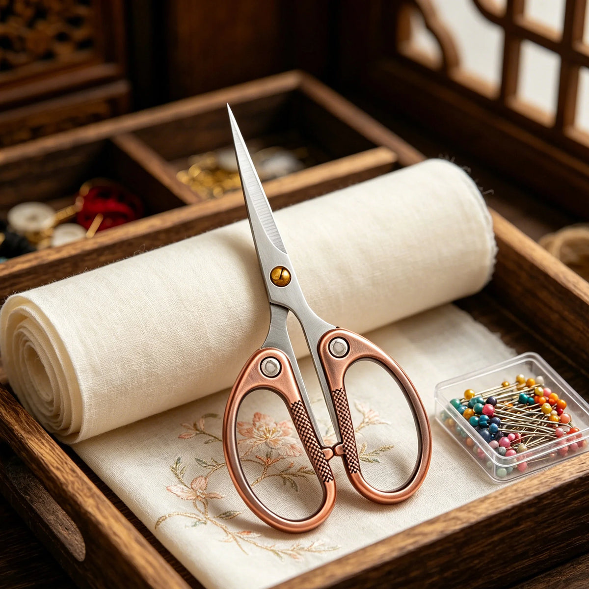 Embroidery Scissors – Stainless Steel Sewing Shears 1-2 Pcs Embroidery Scissors Axl Scissors-Rose golden