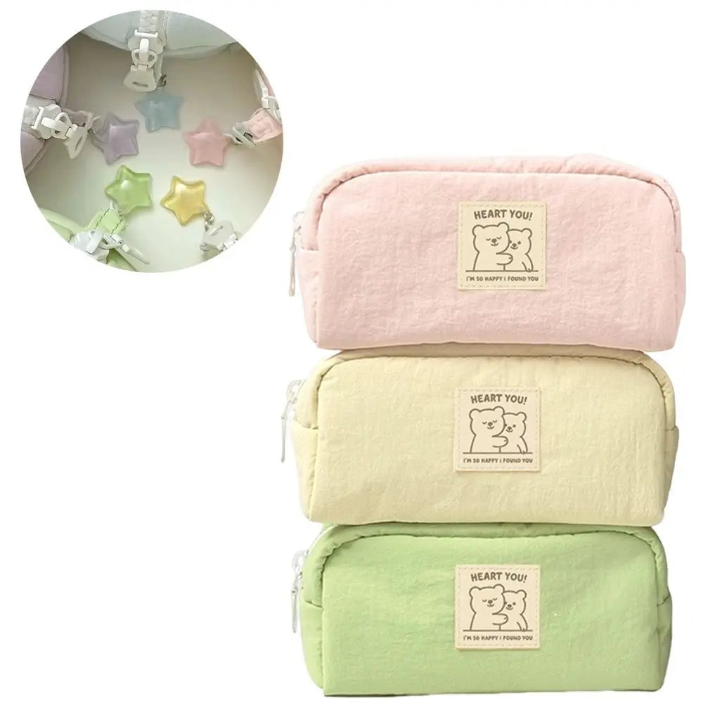 Large Capacity Pencil Case – Fabric Pen Bag with Star Pendant Pencil Case Axl
