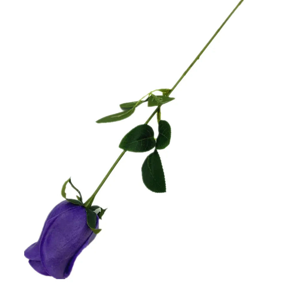 43CM Real Touch Artificial Rose Stem | Red Pink Black Orange Artificial Flower Stem Axl PURPLE