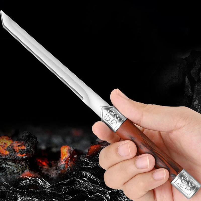 PLYS Stainless Steel Outdoor Knife – BBQ, Steak & Fruit Blade Kitchen Utility Knife Axl