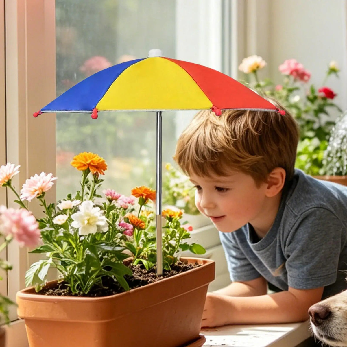 Mini Plant Umbrella UV Cover – Garden Shade Stake Outdoor Garden Shade Umbrella Axl