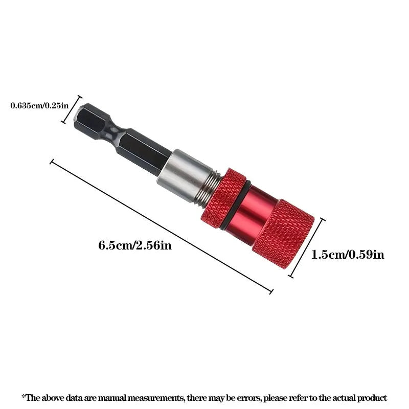 1/4" Hex Shank Screwdriver Bit Holder & Drill Bit Extension Bar Bit Holder Extension Axl Red