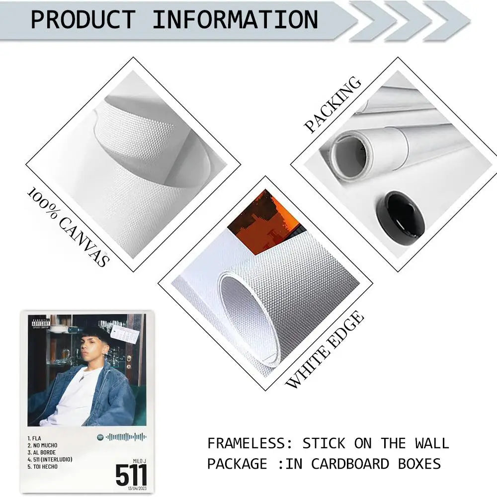Milo J Album Cover Canvas Wall Art Poster | Home Decor Gift Canvas Wall Art Axl