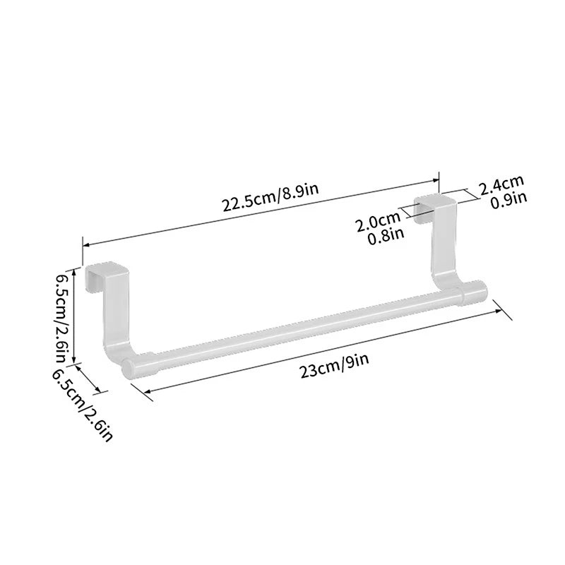 No-Drill Over-Cabinet Towel Rack – Kitchen & Bathroom Holder Cabinet Towel Rack Axl S1