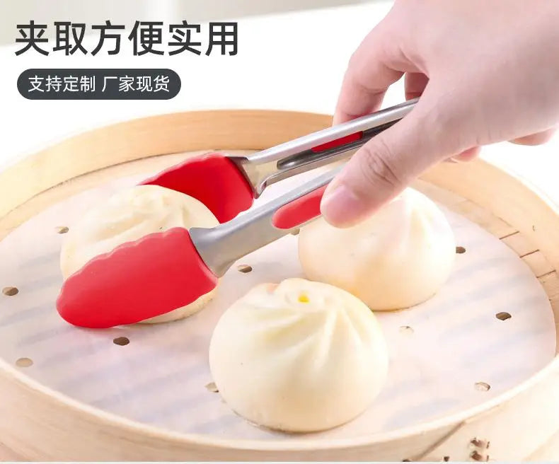 Stainless Steel Kitchen Tongs Set – Silicone Anti-Slip Clamps Kitchen Tongs Set Axl