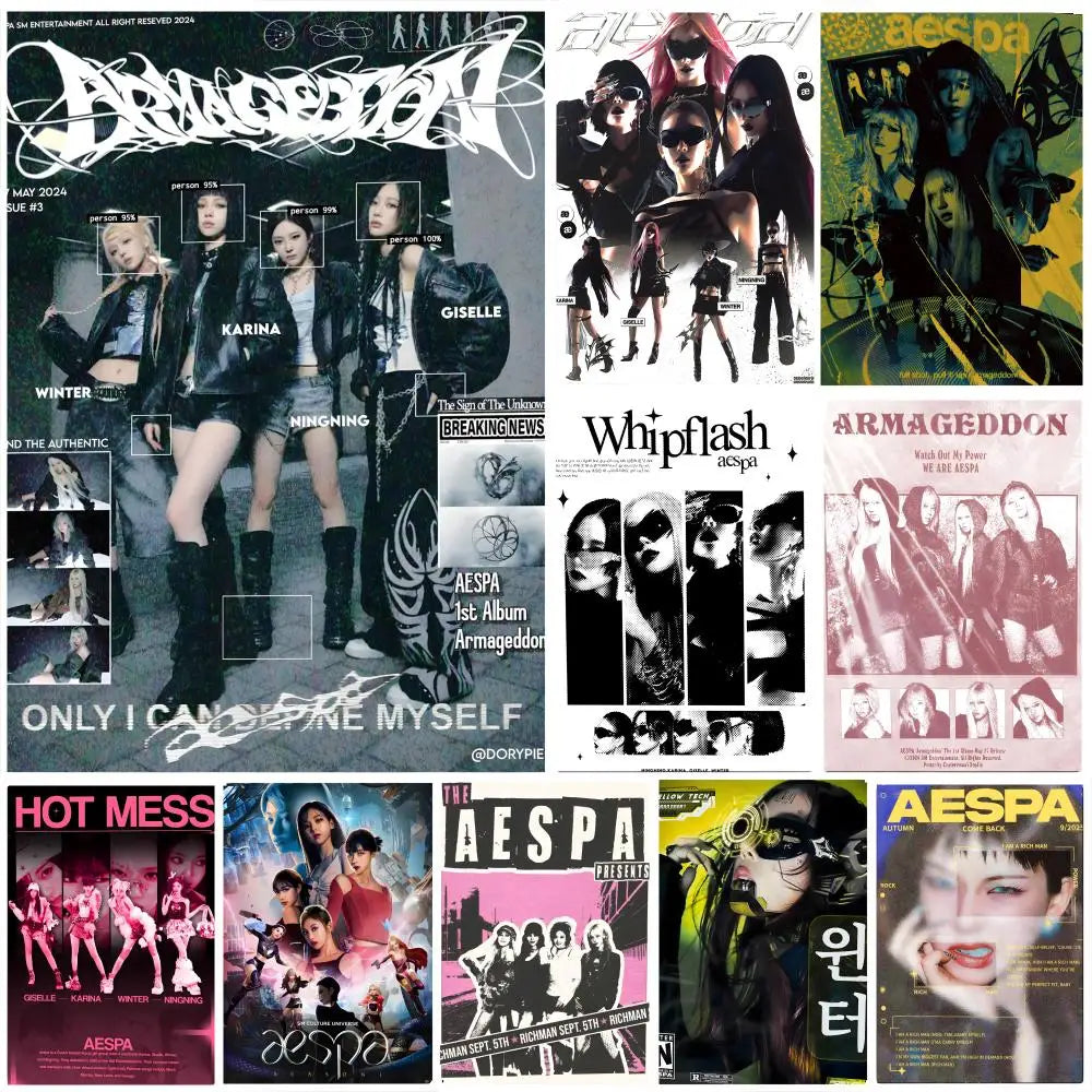Aespa Kpop Girl Group HD Poster – Waterproof Wall Decor Wall Art Poster Axl