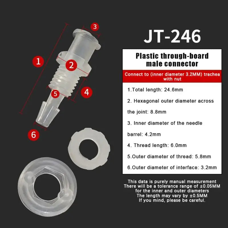 Luer Lock Adapter – PP Plastic Straight Through Air Valve Fitting Pipe Fitting Adapter Axl A3