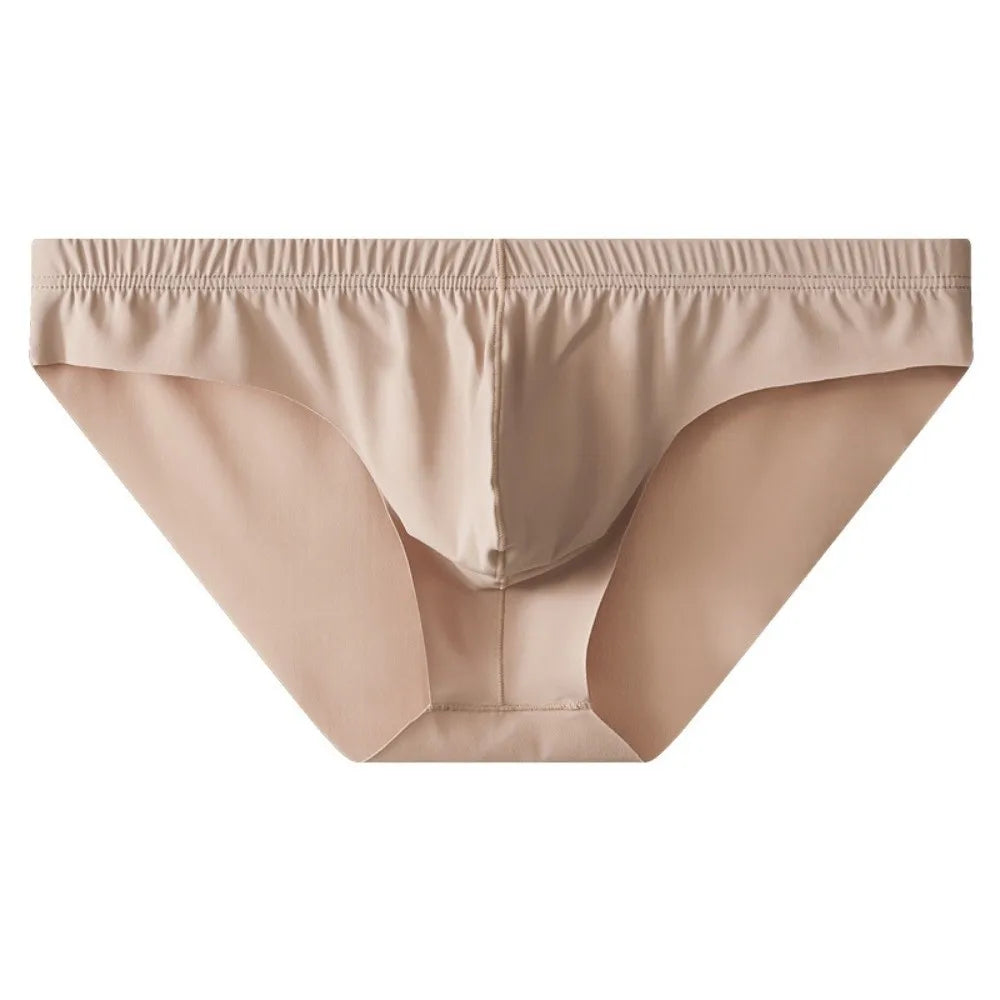 Men's Ice Silk Briefs – Soft Mid-Waist Triangle Underwear M–2XL Men's Briefs Axl Coffee M