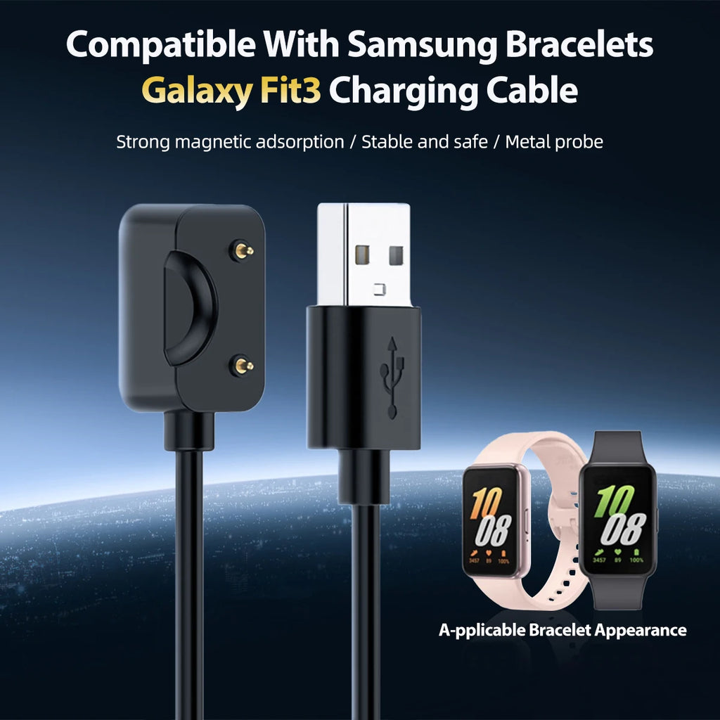 USB-C Charging Dock Cable for Samsung Galaxy Fit 3 R390 Smartband Charging Cable Axl