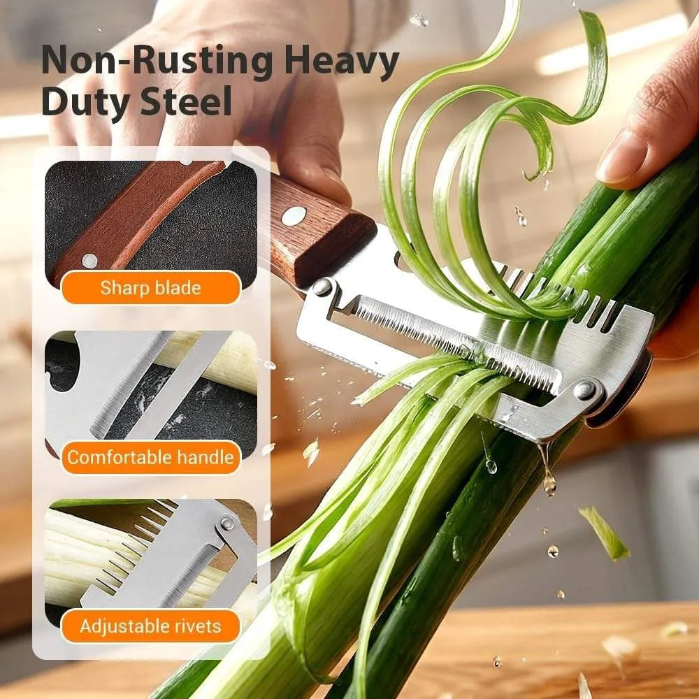 Stainless Steel Peeler & Scallion Shredder | Kitchen Veggie Tool Vegetable Peeler Axl