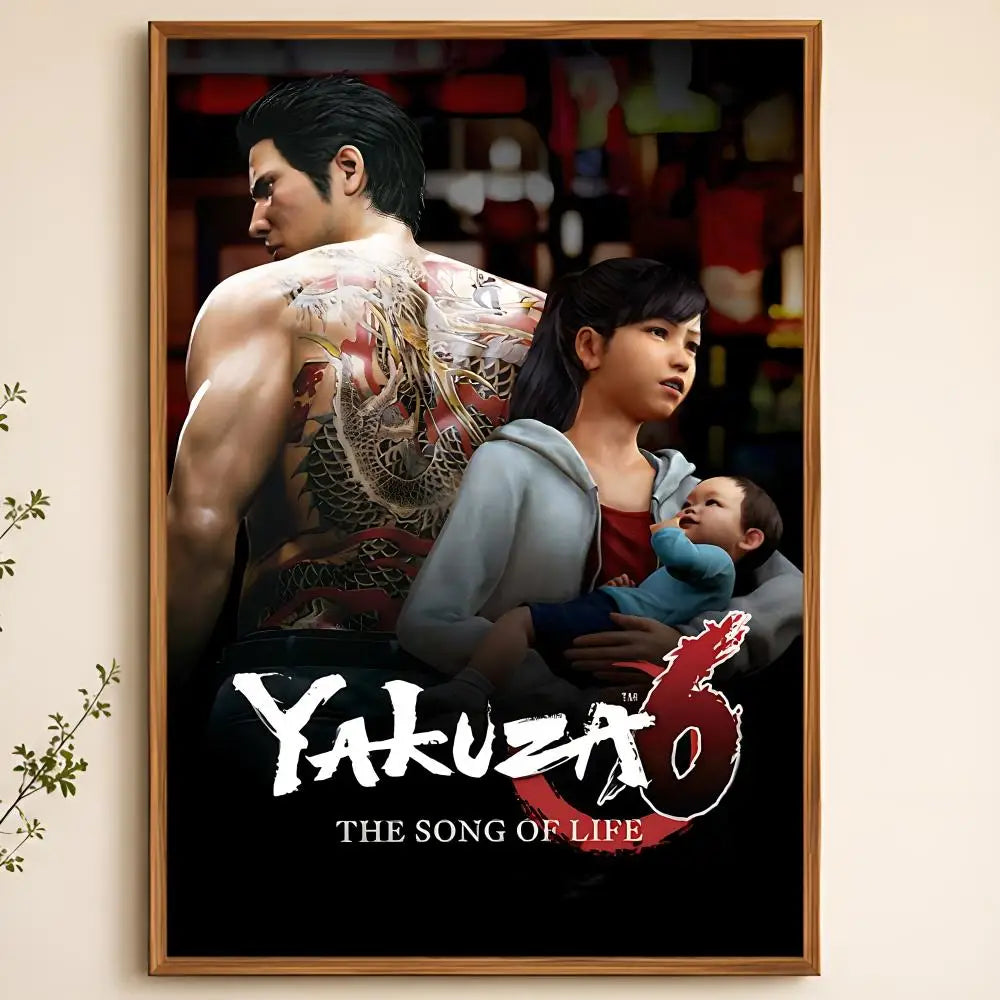 Yakuza Game Poster – Waterproof Self-Adhesive HD Wall Art Wall Art Poster Axl White01 60X90cmNoframe