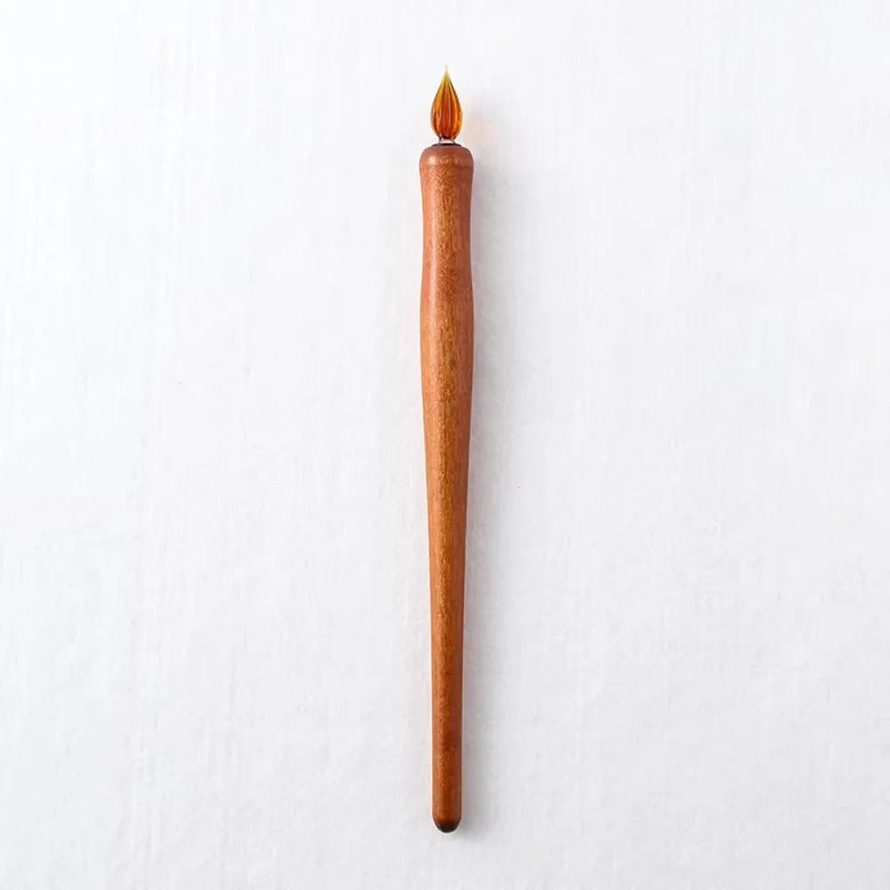 Wooden Glass Dip Pen & Ink Holder – Calligraphy Storage Set Calligraphy Dip Pen Set Axl Dip pen