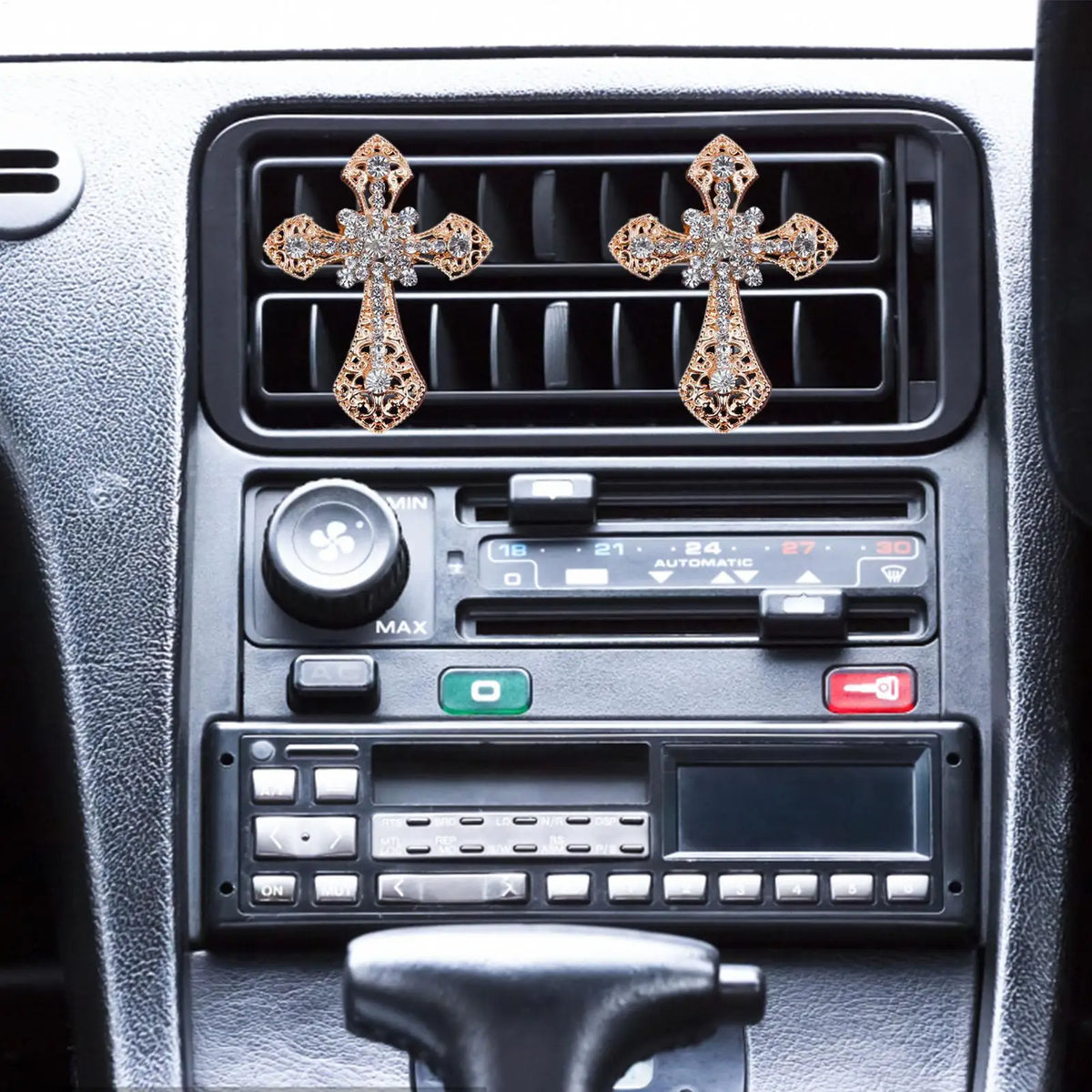 Bling Cross Car Vent Clip Air Freshener – Rhinestone Aroma Diffuser Car Air Freshener Axl