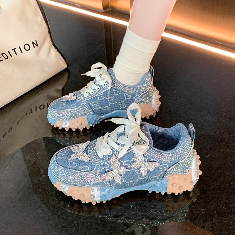 MCDV Women's Rhinestone Sneakers – Luxury Fashion Shoes Fashion Sneakers Axl
