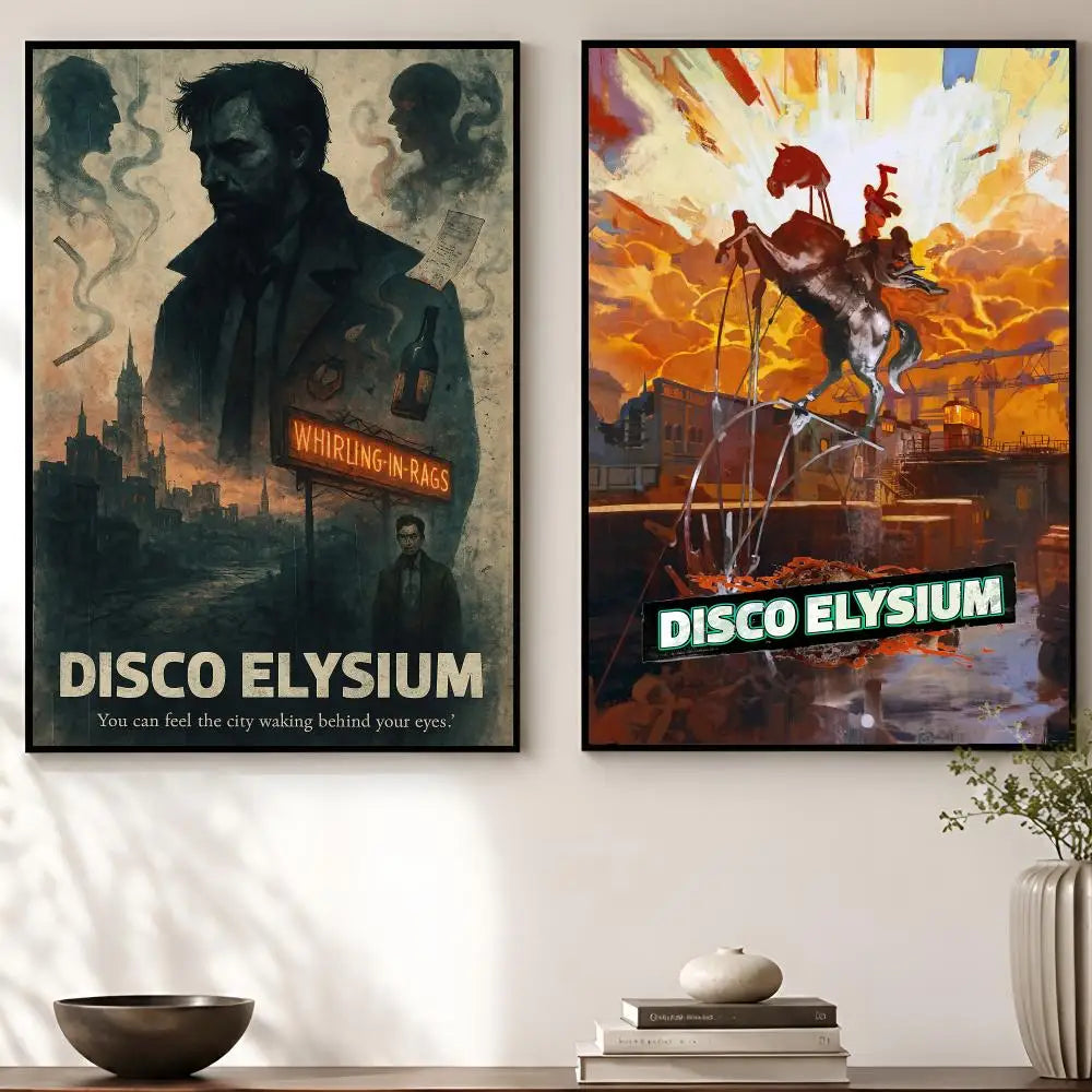 Disco Elysium Poster – Self-Adhesive HD Wall Art Decor Decorative Wall Poster Axl