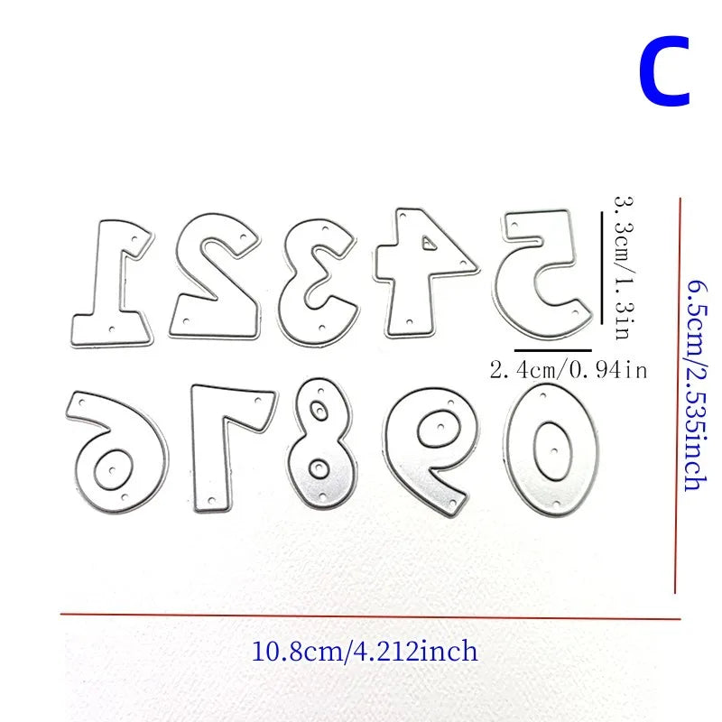Square Lace Metal Cutting Dies – Alphabet & Numbers | DIY Crafts Metal Cutting Dies Axl 1PC C