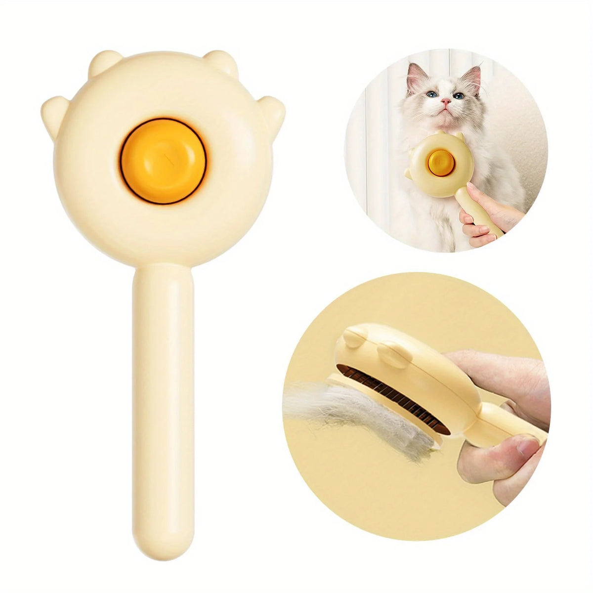 Pet Hair Remover Brush – Self-Cleaning Cat & Dog Grooming Tool Pet Grooming Brush Axl