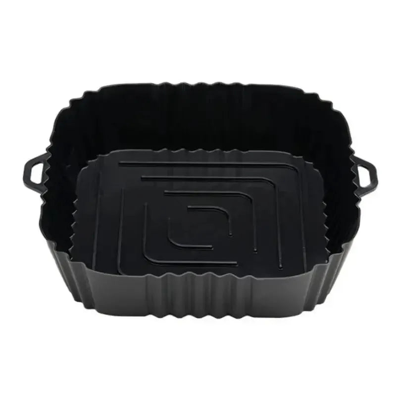 Silicone Air Fryer Liner – Reusable Square Baking Tray Mat Silicone Baking Mat Axl black