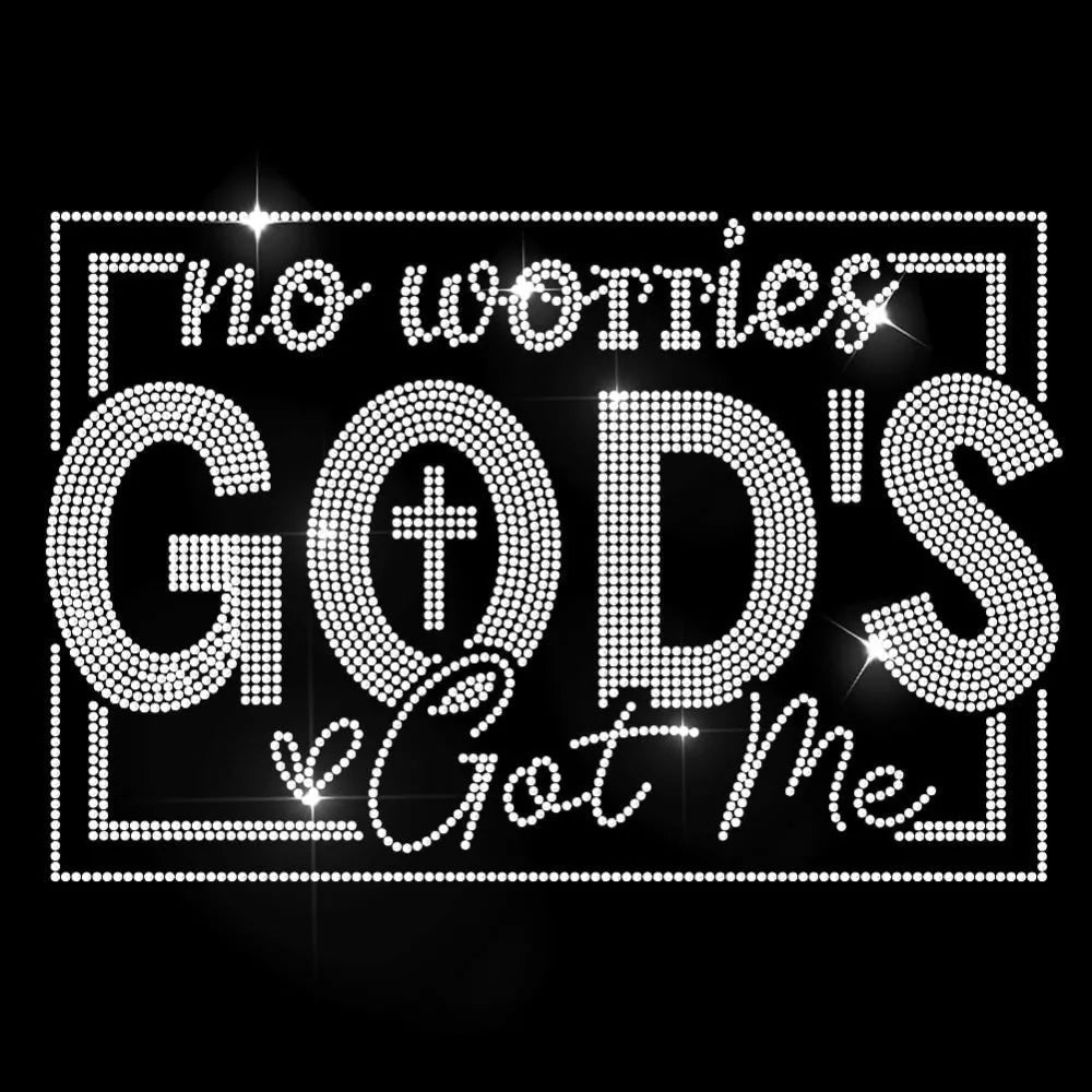 Glass Hotfix Rhinestone Iron-On Patch – Faith Word Appliqué Iron-On Rhinestone Patch Axl