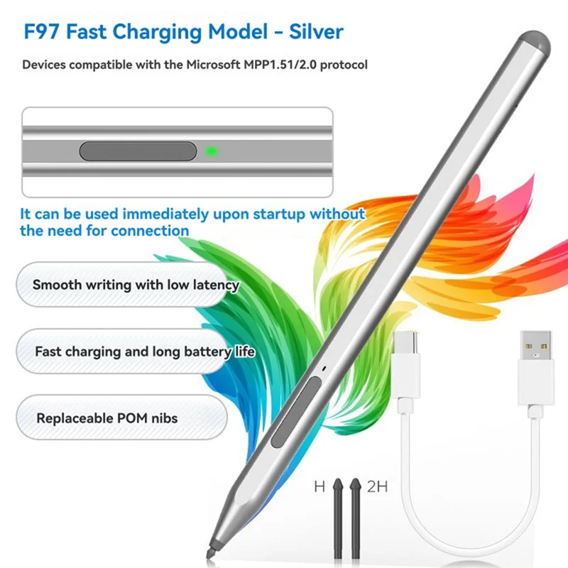 MPP 2.0 Stylus Pen for Microsoft Surface Pro & Go – Fast Charge Tablet Stylus Pen Axl