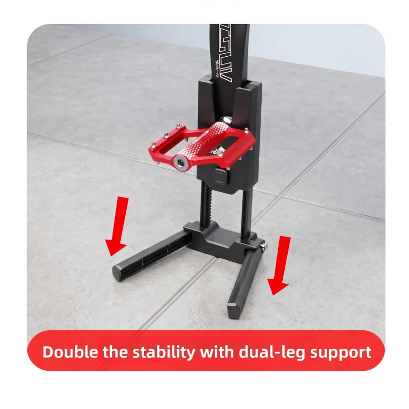 Foldable Crank Bike Stand – Lightweight Portable Road Bike Parking Bike Stand Axl