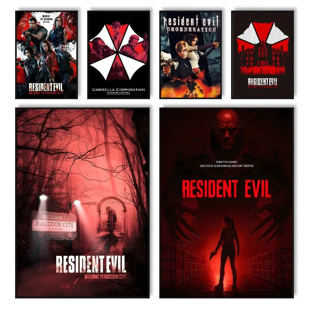 Resident Evil Game Series HD Wall Poster – Self-Adhesive PVC Wall Art Poster Axl