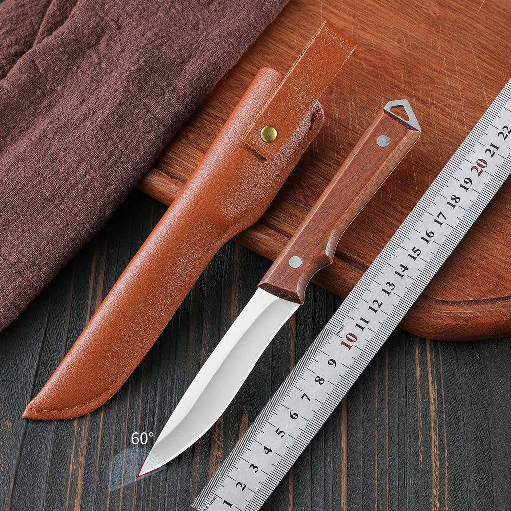 SHENJIU Stainless Steel Meat Cleaver with Sheath & Wood Handle Meat Cleaver Knife Axl 1pcs