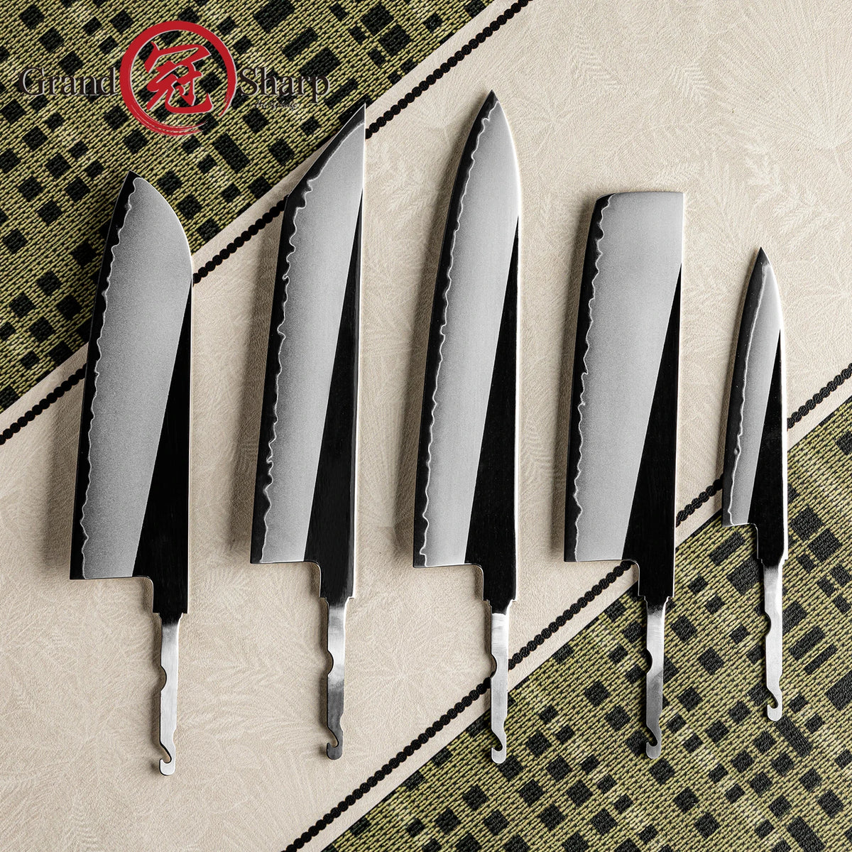 Grandsharp DIY Blade Blank – PM204 3-Layer Composite Steel Knife DIY Knife Blade Blank Axl